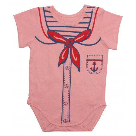 Бодік для дівчаток 1849-55-126-018 Кораловий